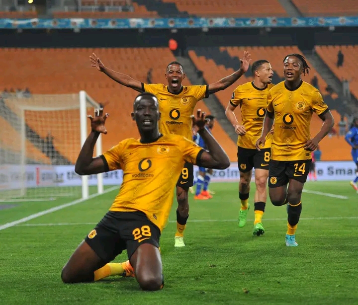 Bonfils-Caleb Bimenyimana celebrating his goal against SuperSport United
