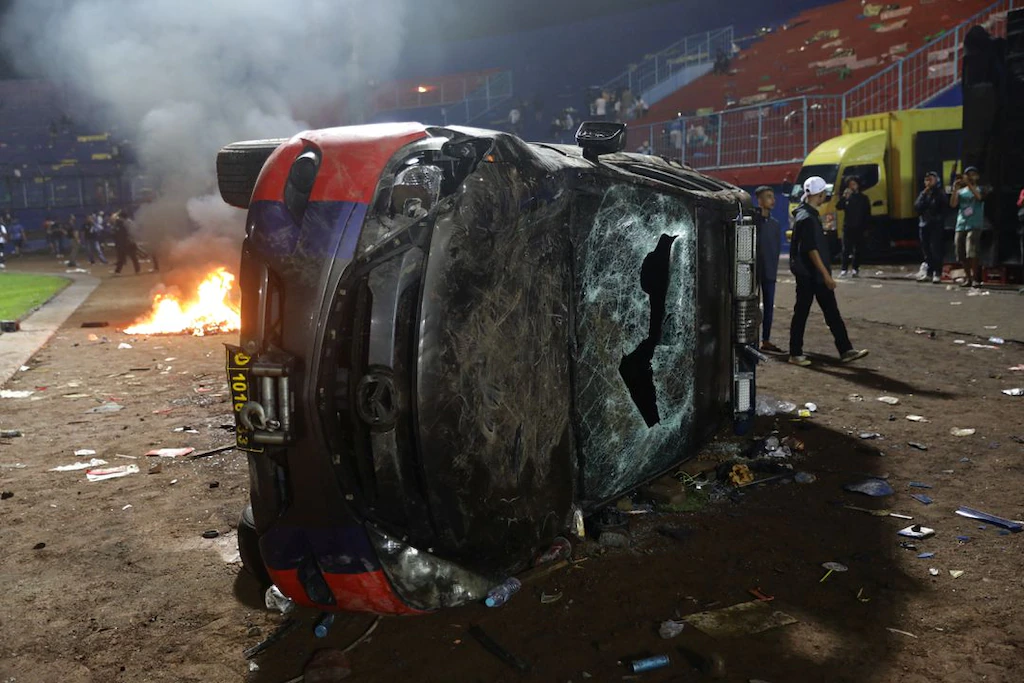 At least 129 people were killed and some 180 hurt at a soccer match in Indonesia as panicked fans were trampled and crushed trying to flee a riot, authorities said on Sunday, in what appeared to be the worst stadium disaster in half a century.